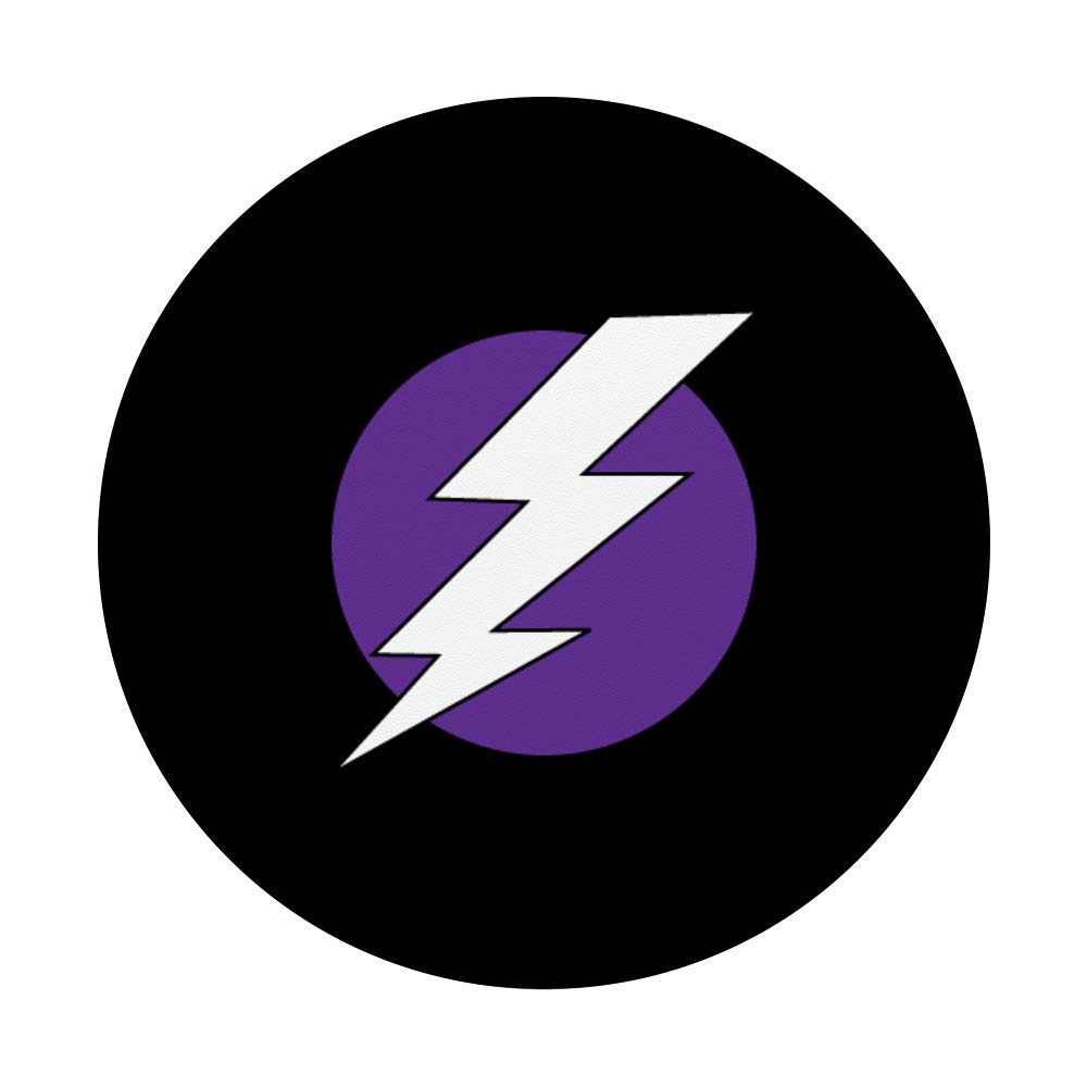 White Lightning Bolt PopSockets - Phone Grip & Stand for iPhone, Samsung, Tablets - Perfect for Gaming, Selfies, and Hands-Free Viewing