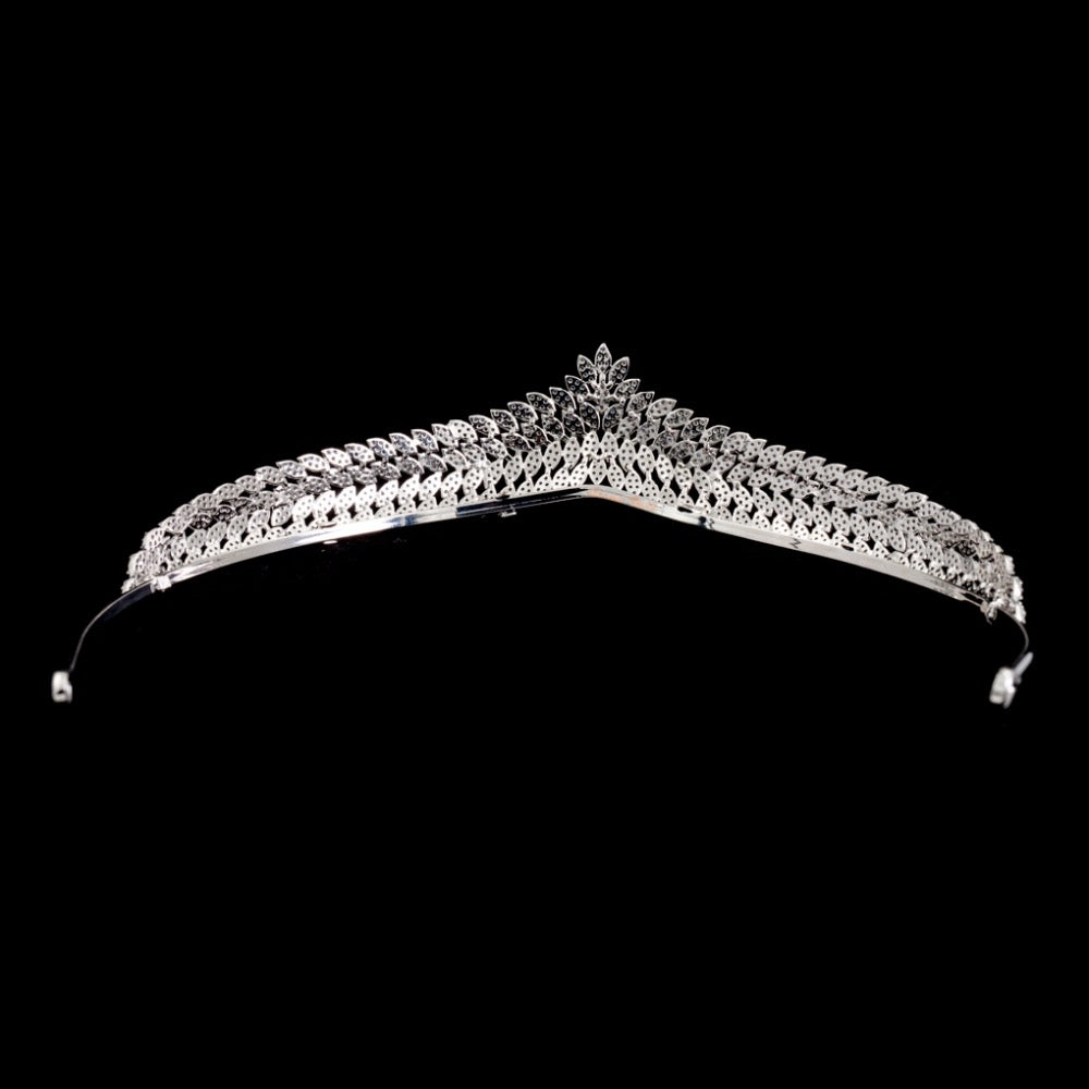 Elegant Cubic Zirconia Wedding Tiara for Brides - Sparkling Hair Jewelry S16239 | Perfect for Bridal Showers, Weddings & Special Occasions