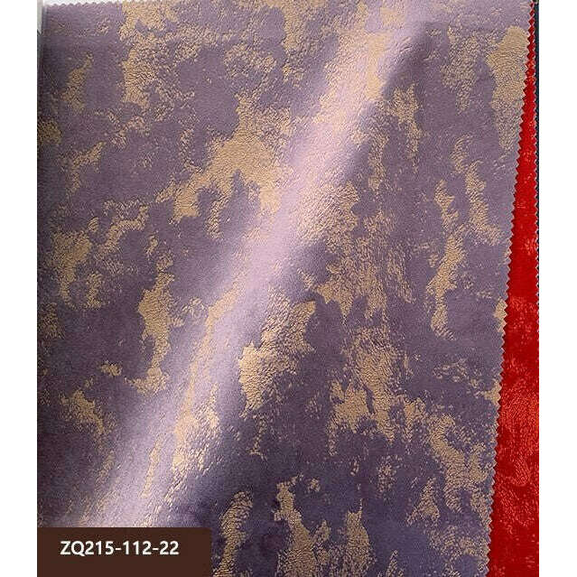 Luxury Golden Textured Velvet Curtains - T.B. London Mauve for Living Room, Bedroom & Home Theater Blackout Drapes