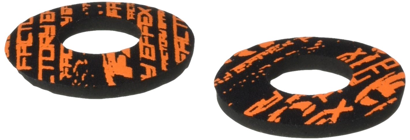 Factory Effex 12-67500 Shattered Orange Moto Grip Donut - Pair for Motorcycle Handlebars - Durable Non-Slip Grip Covers for Enhanced Control and Comfort