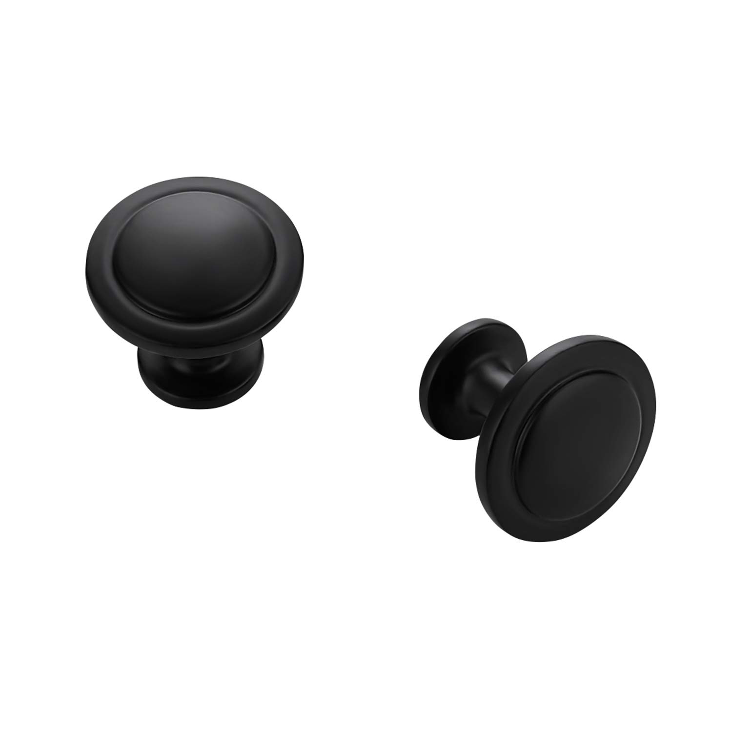 Ravinte 55 Pack Matte Black Cabinet Pulls 1-1/4 Inch Kitchen Cabinet Knobs & Drawer Handles - Durable Dresser Knobs for Cabinets, Drawers, Wardrobes & Furniture (Perfect for Kitchen Remodeling & Home Organization)