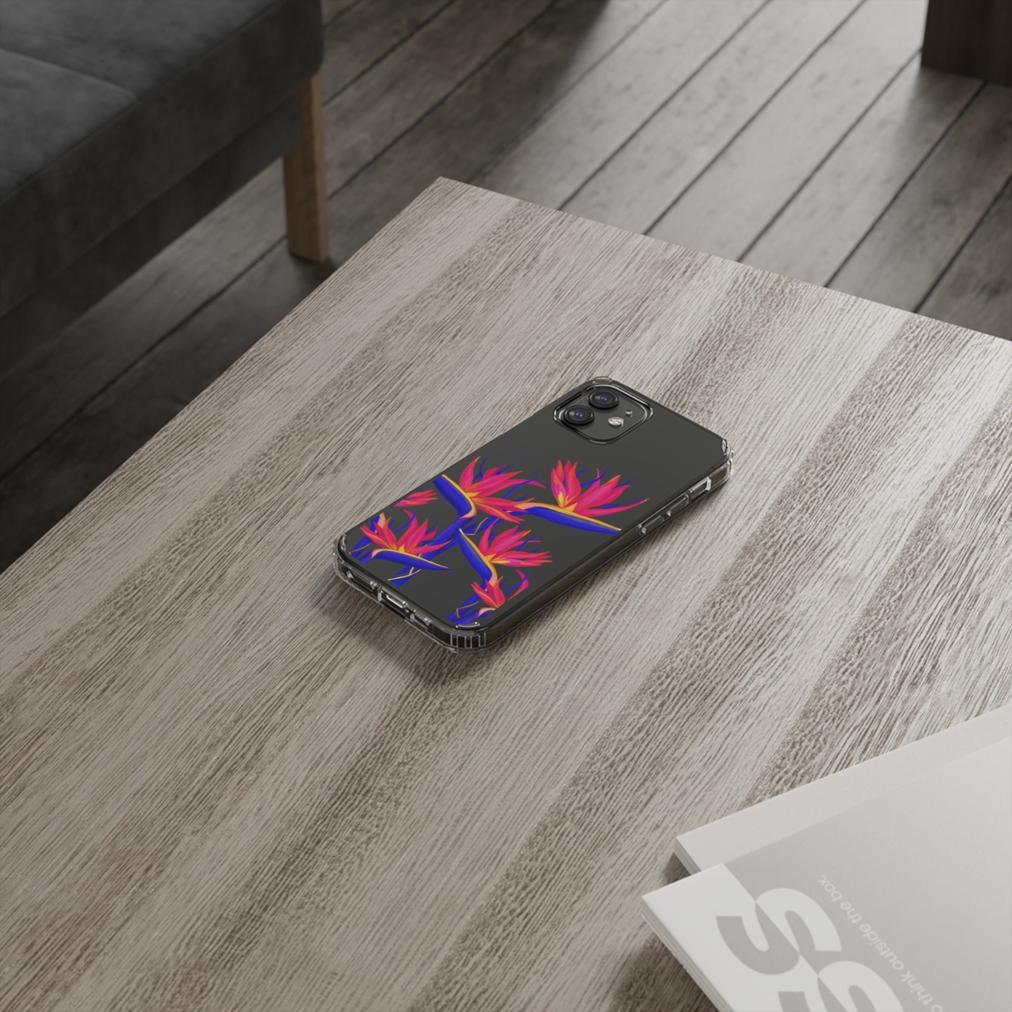 Pua Manu Neon Clear Phone Case - Shockproof & Scratch-Resistant Protective Cover for iPhone & Samsung - Perfect for Outdoor, Travel & Daily Use