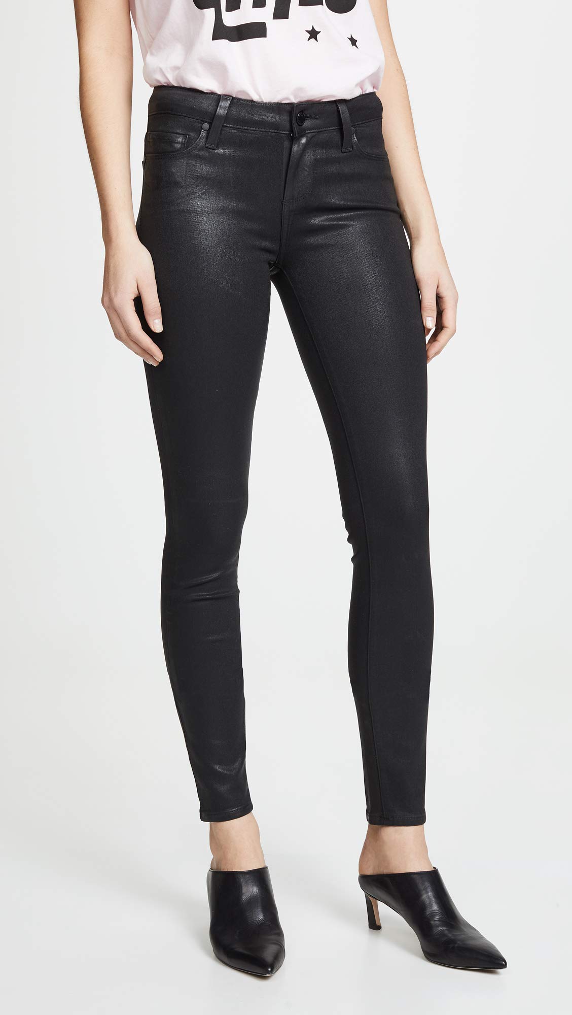 Paige Women's Verdugo Ultra Skinny Coated Jeans - High Waist Stretch Denim Pants for Casual & Night Out | Perfect for Date Nights, Office Wear & Weekend Looks