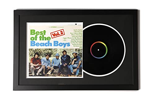 Vintage Framed Vinyl Record - Best of the Beach Boys Vol. 2 - Classic Music Wall Art - Perfect for Home Decor, Music Lover Gifts & Retro Room Aesthetics