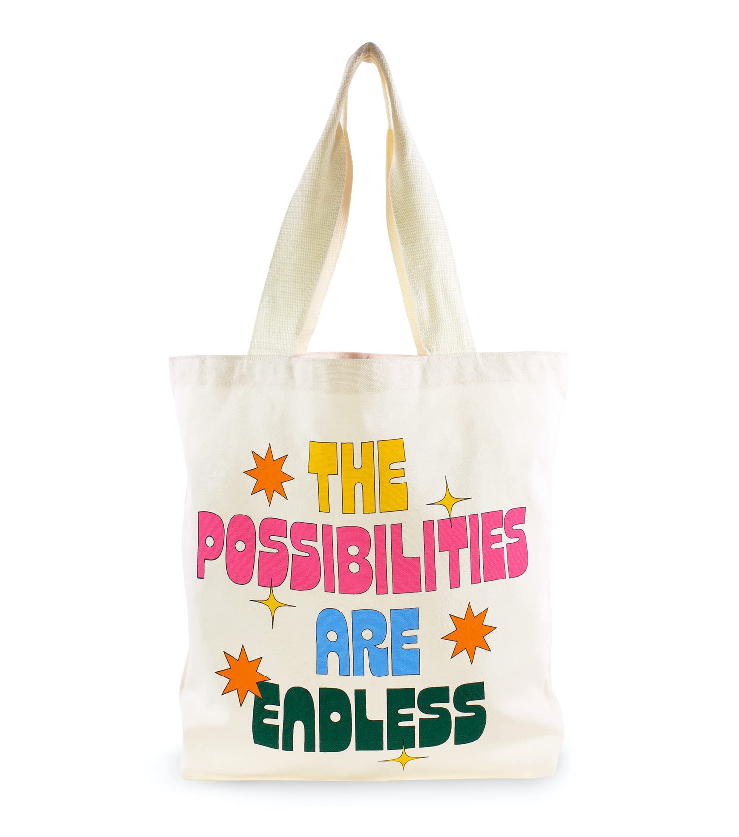 ban.do Big Canvas Tote Bag with Pocket - Lightweight Reusable Shopping Bag for Travel, Beach, Groceries & Books | Perfect for Daily Commute, Picnics & Farmers Market