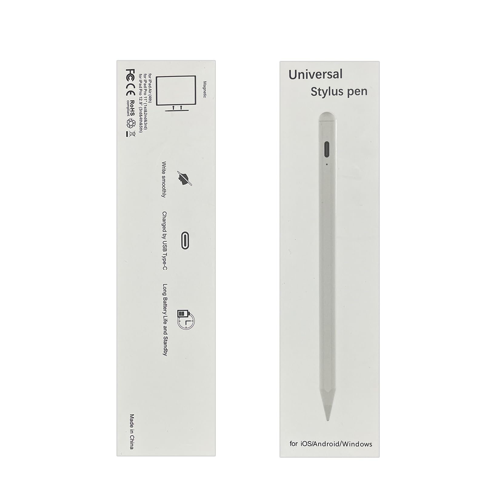 Kenkor Rechargeable Stylus Pen for iPad & Android Tablets - 1.5mm POM Nib, Magnetic Design, Universal Touch Screen Compatibility (iPad Pro/Air/Mini, iPhone, Smartphones) - Perfect for Drawing, Note-Taking & Digital Art