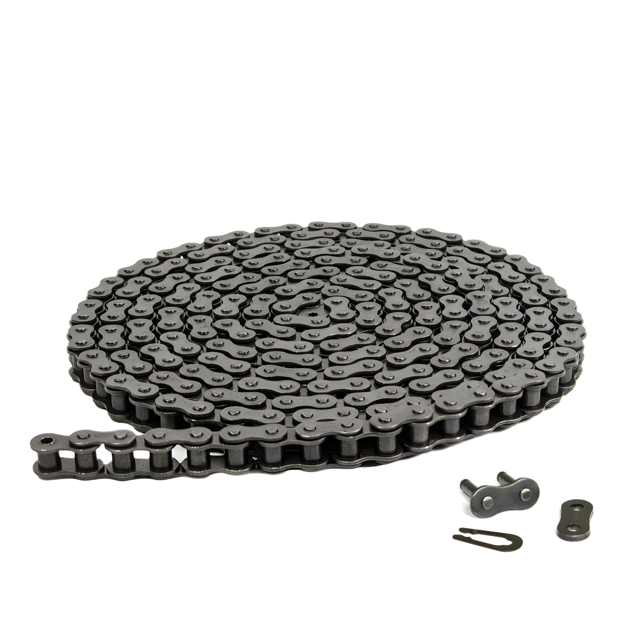 Jeremywell 40 Heavy Duty Roller Chain 10 Feet with 1 Connecting Link - 40H Industrial Grade Chain for Conveyors, Agricultural Machinery & Power Transmission Systems