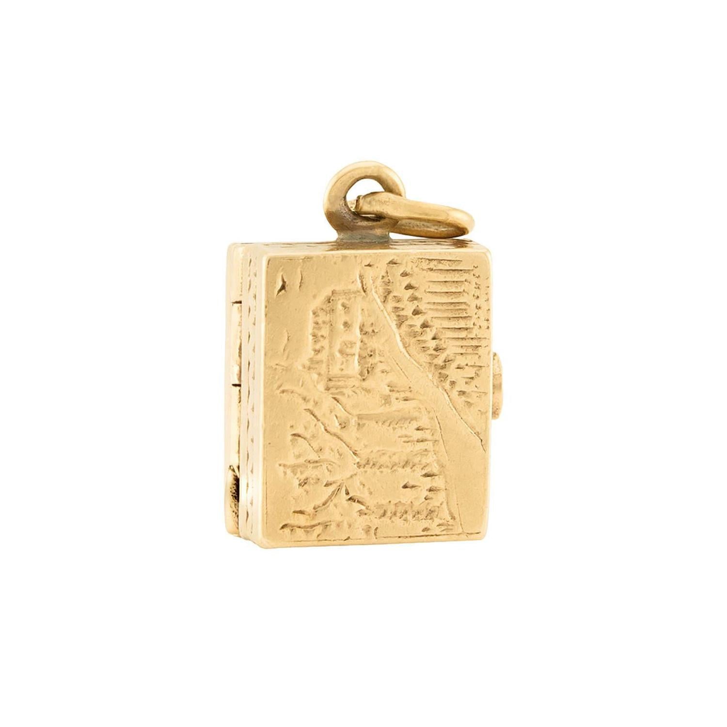 14K Victorian Style Hope Chest Charm Pendant Necklace - Elegant Jewelry Gift for Women, Perfect for Weddings, Anniversaries & Special Occasions