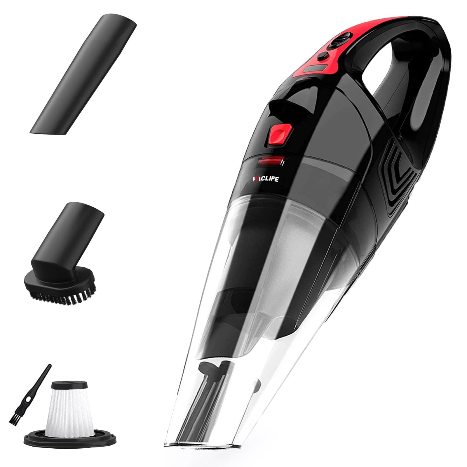 Cordless Handheld Vacuum Cleaner - Powerful Suction for Car & Home - HEPA Filter (VL106RE)