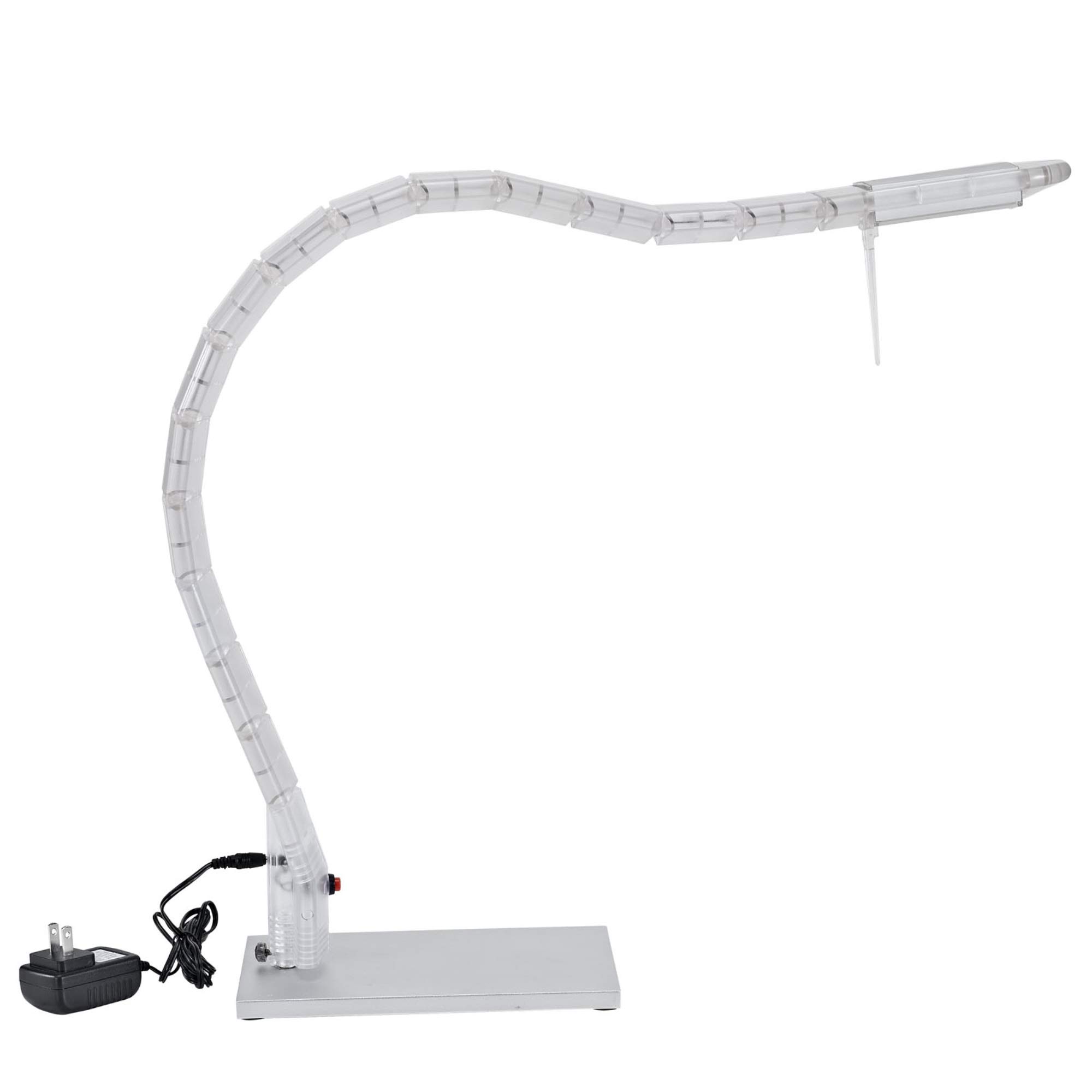 Ergode Adjustable Desk Lamp with Crystal-Clear LED Light - Dimmable Metal Arm Task Light for Office, Study, Reading & Nightstand (White)