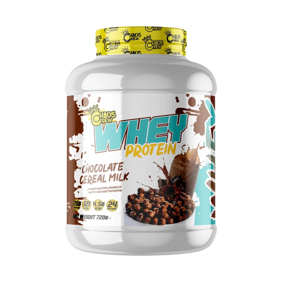 Chaos Crew Whey Protein Powder - 720g (23 Servings) for Muscle Growth & Recovery | Post-Workout & Fitness Supplement