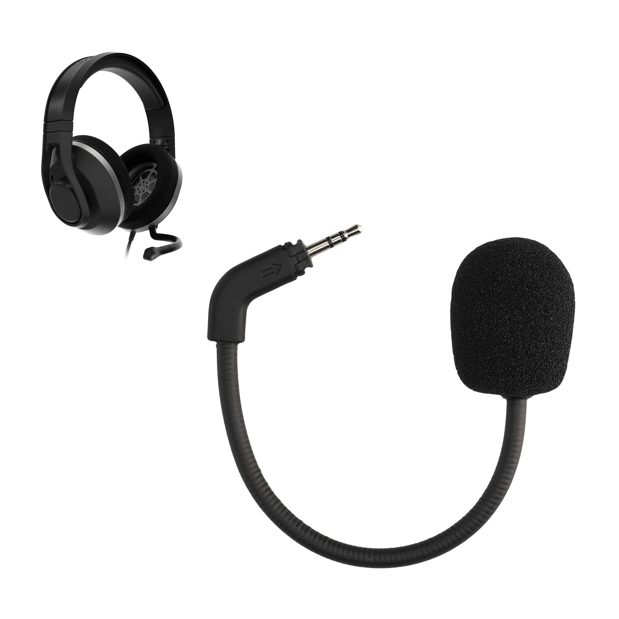 kwmobile Replacement Microphone for TurtleBeach Recon 500 Gaming Headset - 3.5mm Jack Cable - Black - Perfect for Online Gaming, Streaming & Voice Chat