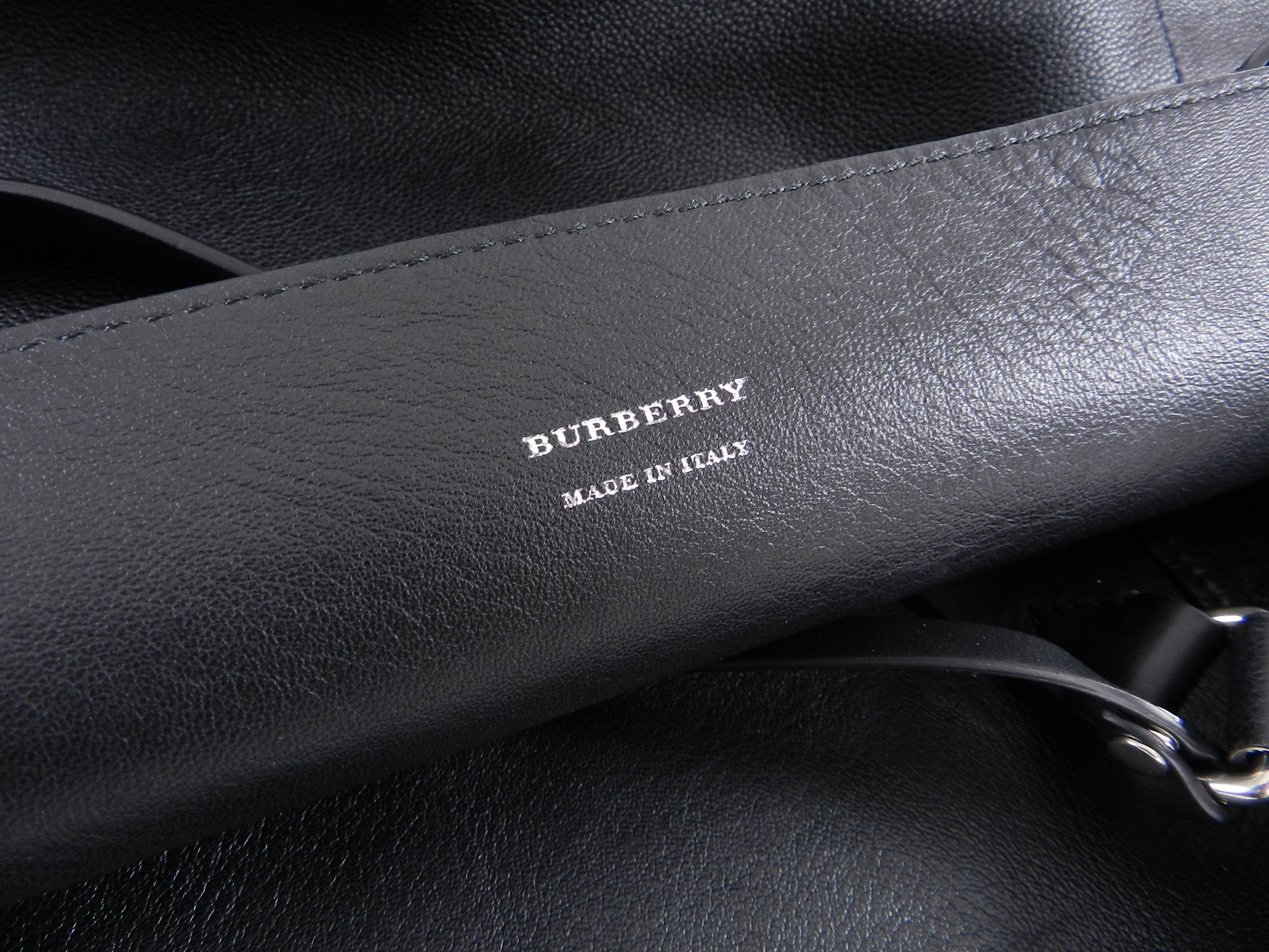 Burberry Extra Large Black Floppy Grained Leather Tote Bag for Women - Stylish Designer Handbag for Work, Travel & Everyday Use