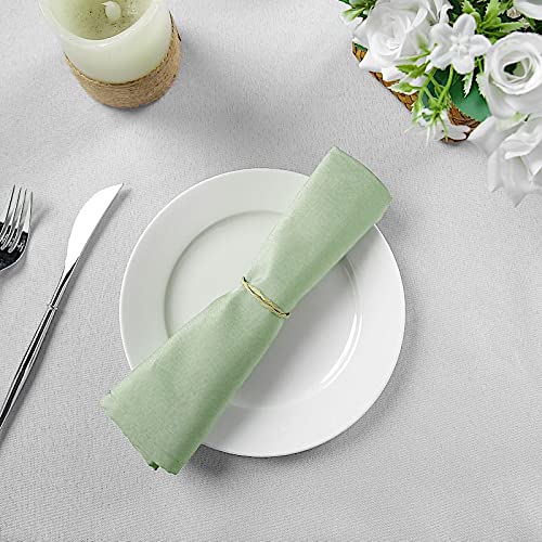 25-Pack 17-Inch Sage Green Polyester Luncheon Napkins - Elegant Dinner Party, Wedding Reception, Restaurant & Kitchen Decor - Premium Disposable Napkins for Special Occasions & Everyday Use