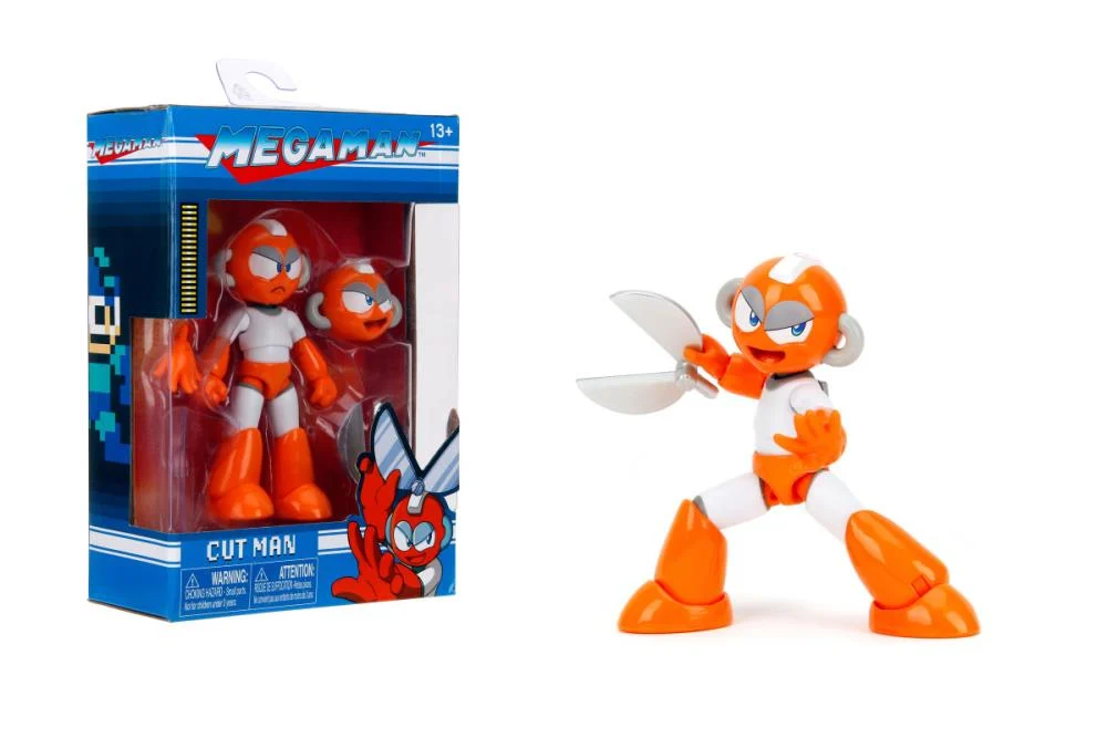 Jada Toys 1/12 Scale 6-Inch Mega Man Action Figure Set - Hyper Bomb, Elec Man & Cut Man Collectible Figures for Display & Gaming Enthusiasts