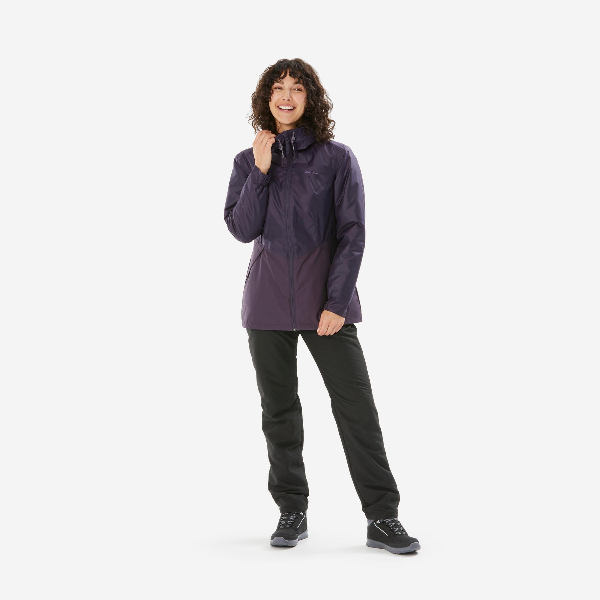 Quechua Women's SH100 Waterproof Winter Jacket - Insulated Cold Weather Coat for Hiking, Skiing & Outdoor Activities