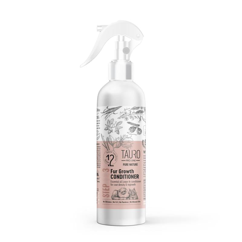 Tauro Pro Line Pure Natural Fur Growth Leave-In Conditioner Spray for Dogs & Cats - Promotes Hair Regrowth, Daily Skin & Coat Care - Ideal for Grooming, Shedding Control, and Healthy Pet Fur Maintenance