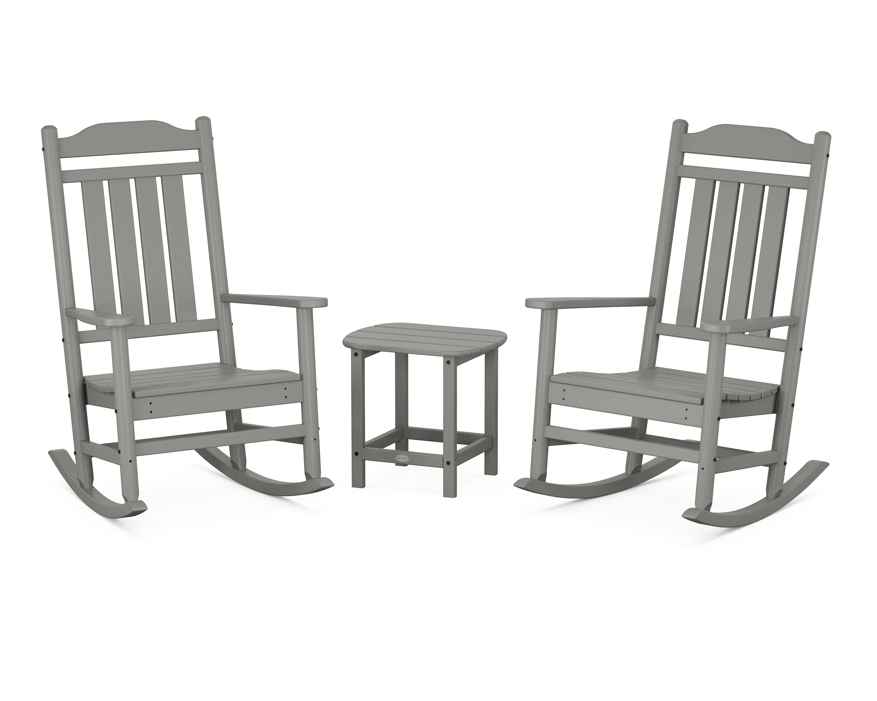 POLYWOOD Country Living Cottage Legacy Rocking Chair 3-Piece Set - Outdoor Patio Furniture for Porch, Garden & Backyard Relaxation