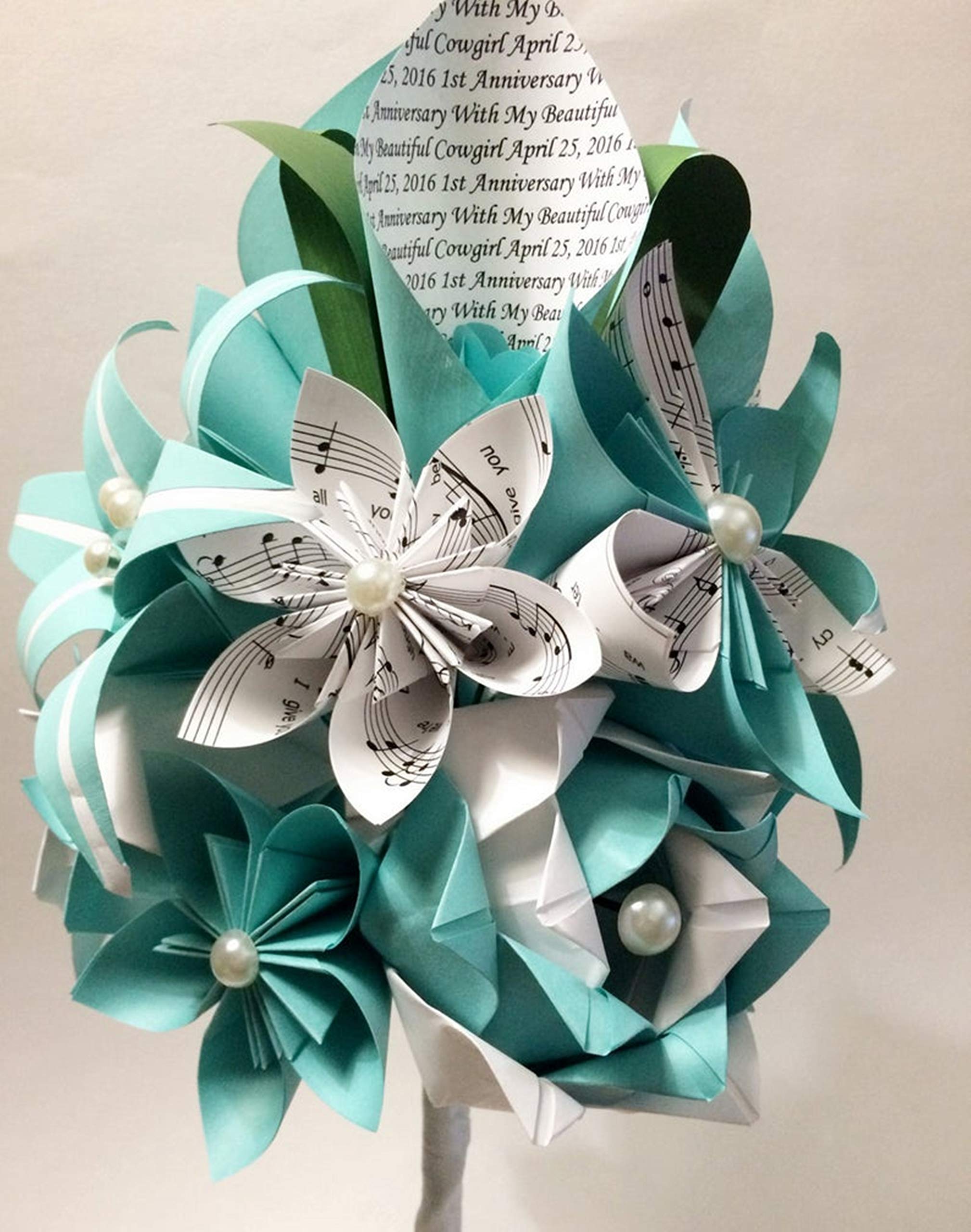 Handmade Calla Lily Paper Bouquet - Unique Origami Anniversary Gift for Her | Personalized Paper Rose Flower Arrangement | Perfect for Weddings, Anniversaries & Home Decor