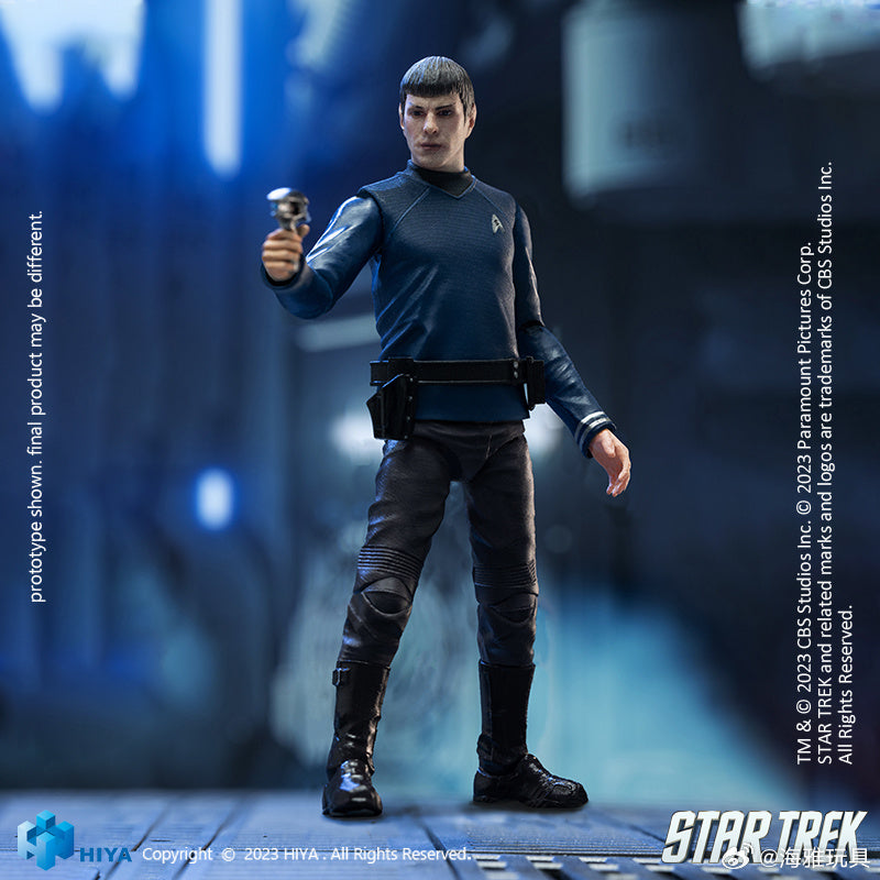 1/18 HIYA 4inch Action Figure Exquisite Mini Series STAR TREK 2009 Spock Collectible Toy - Perfect for Display, Gifts & Star Trek Fans Collection