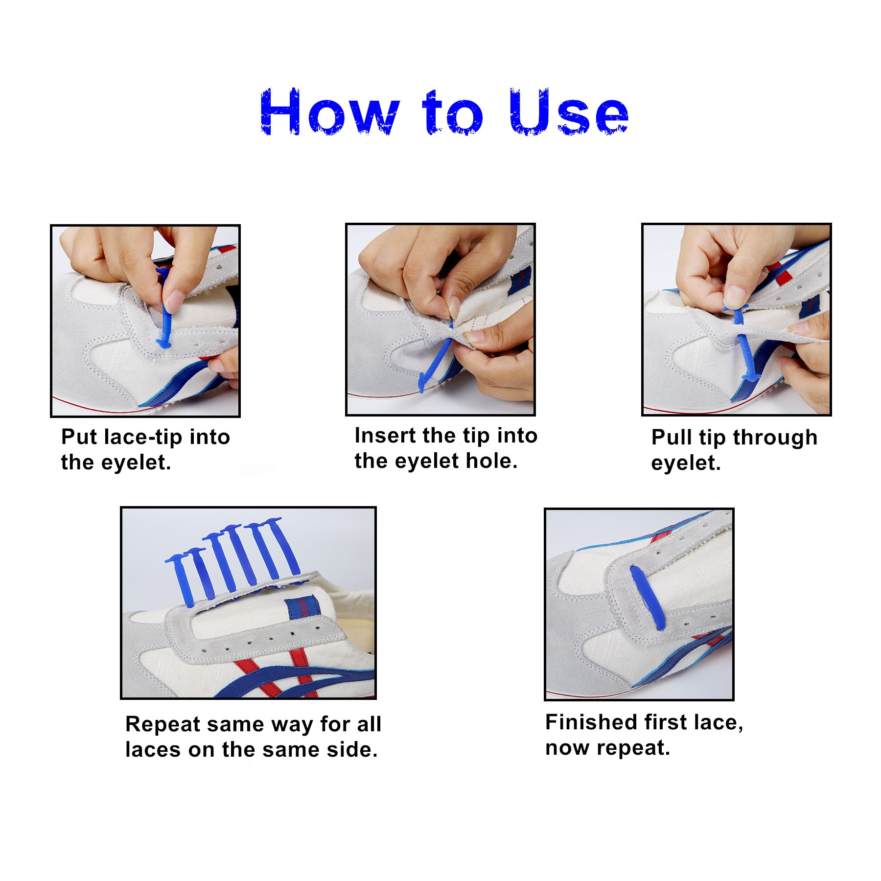 INMAKER No Tie Shoelaces for Kids & Adults - Stretchable Elastic Shoelaces for Sneakers, Running Shoes & Casual Wear | Perfect for Active Lifestyles, Sports & Easy On/Off