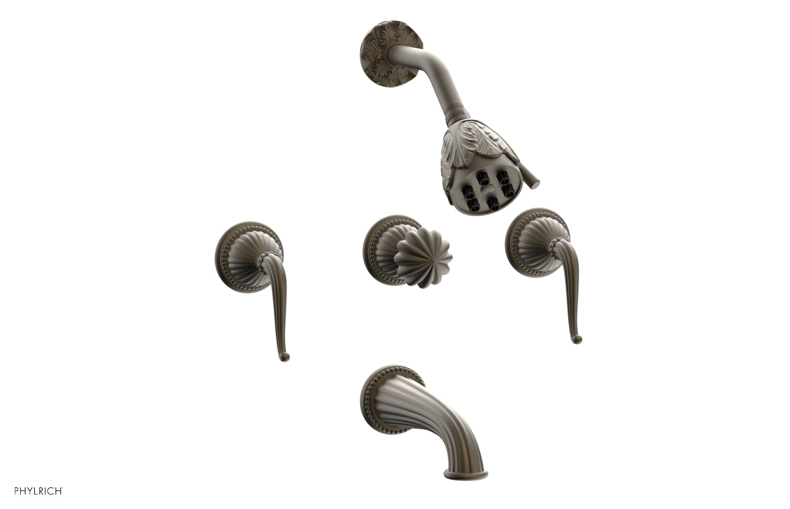 GEORGIAN & BARCELONA 3-Handle Tub and Shower Faucet Set K2141 - Premium Bathroom Fixture for Modern Homes, Hotels & Spa Renovations