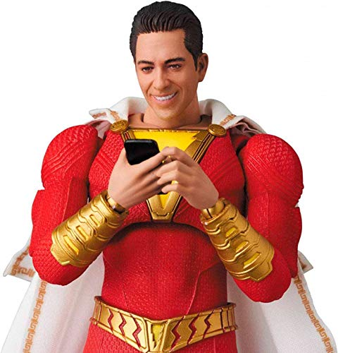 MAFEX DC Shazam Action Figure - Medicom Toy Collectible for Superhero Fans - Perfect for Display, Gifts, and Comic Book Collections