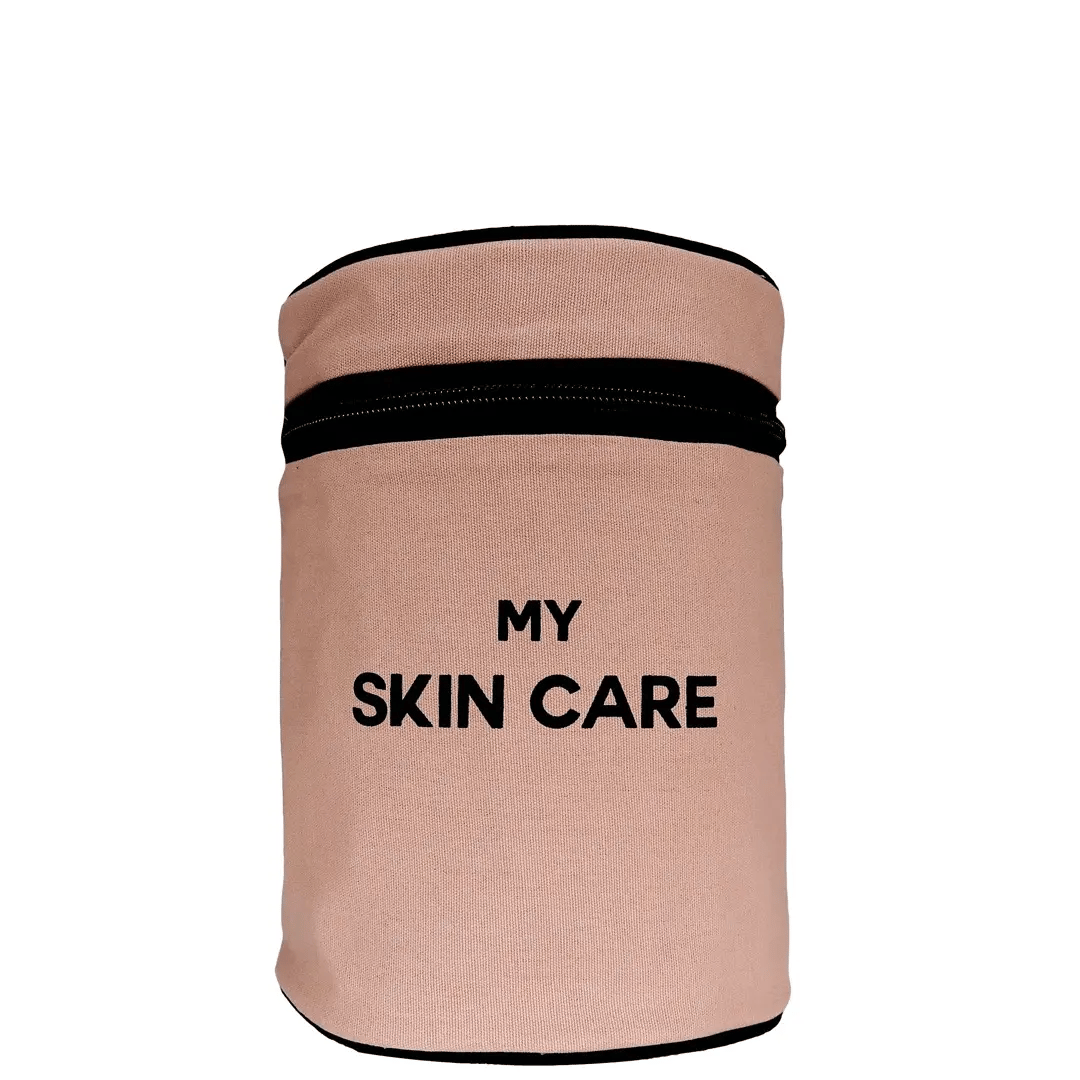 Round Makeup Organizer Travel Case - Pink & Blush Cosmetic Bag for Women | Perfect for Travel, Gym & Everyday Use