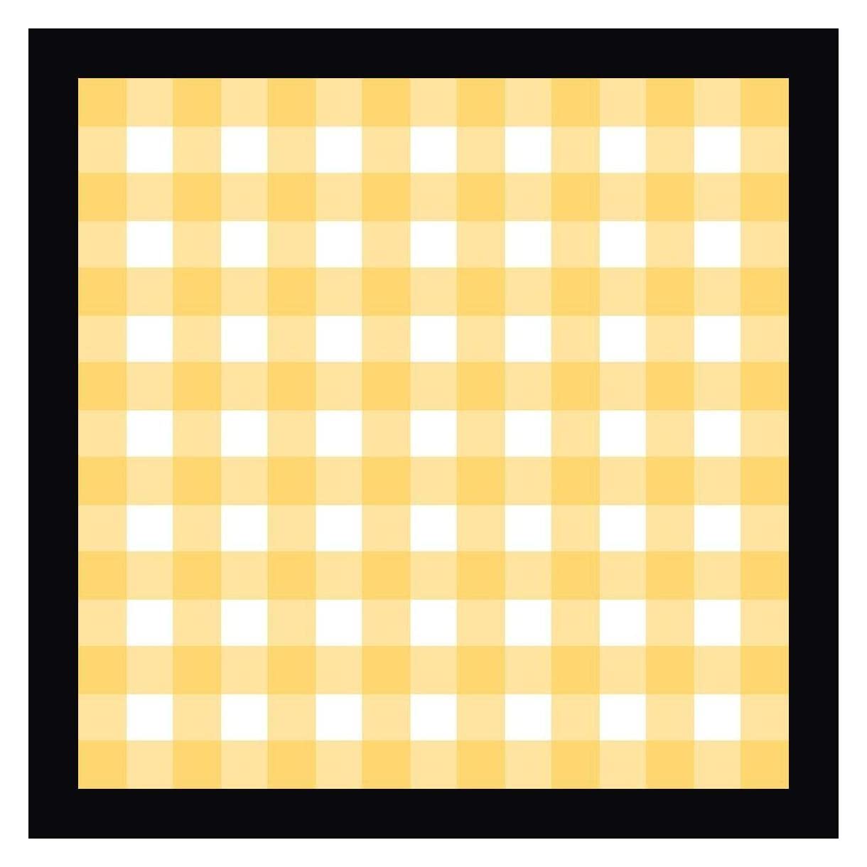 Gingham Pattern 4 by Marcus Prime - 30x30 Inch Framed Canvas Wall Art with Black Wood Frame - Ready to Hang - Perfect for Living Room, Bedroom & Office Decor