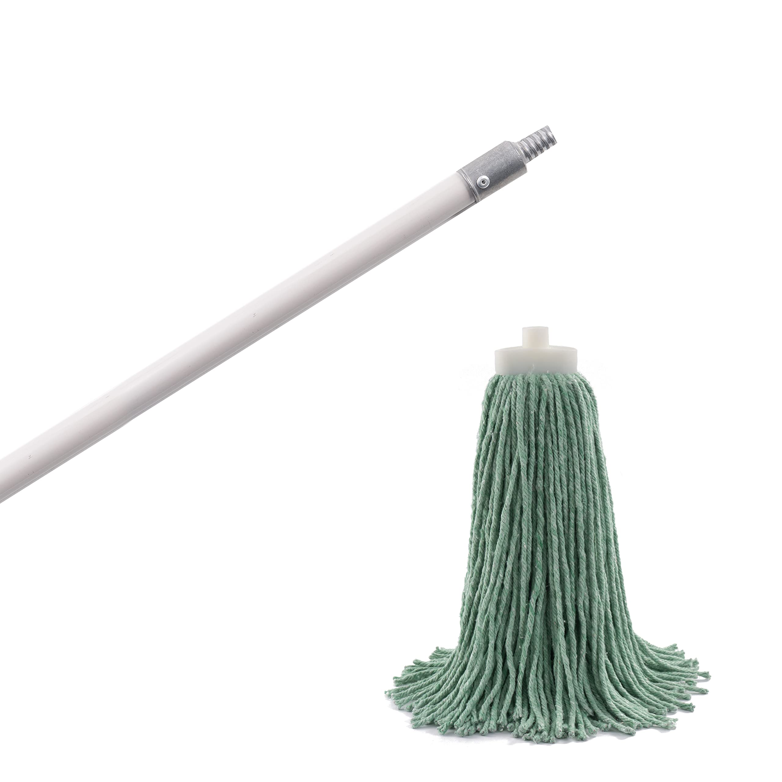 Heavy Duty Mop Handle 60inch with Metal Tip - 6 Pack for Commercial Floor Cleaning