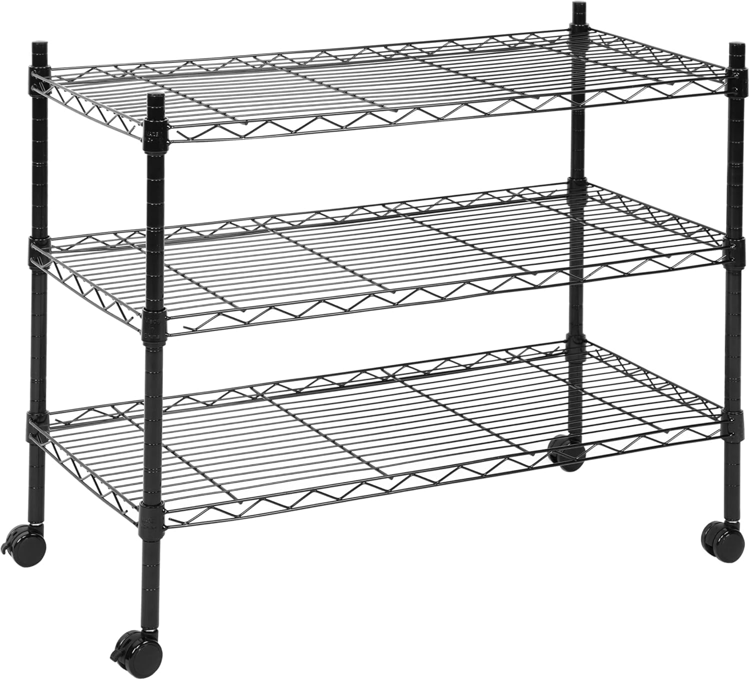 Heavy Duty 3-Tier Adjustable Wire Shelving Unit - 750 lbs Capacity (250 lbs per Shelf) - 30