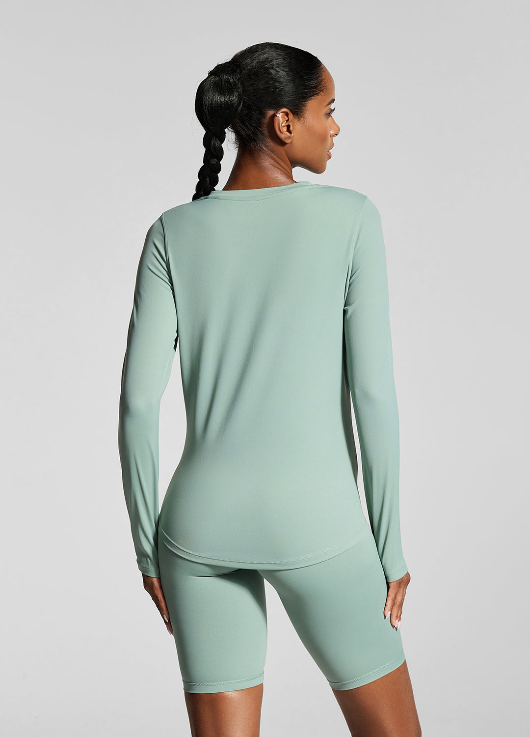 Fresh Green Long Sleeve Shirt for Women - Comfortable Cotton Blouse for Casual Wear, Office & Outdoor Activities