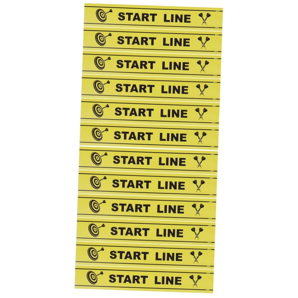 BCOATH 2 Pack PVC Dart Throw Line Markers - Yellow Ground Markers for Outdoor/Indoor Dart Games - Perfect for Backyard Parties, Pub Games & Lawn Activities