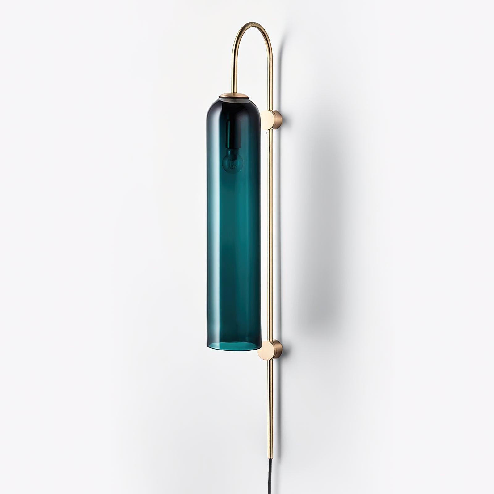 Modern Glass Plug-In Wall Sconce - Elegant Lighting Fixture for Bedroom, Living Room & Hallway Decor