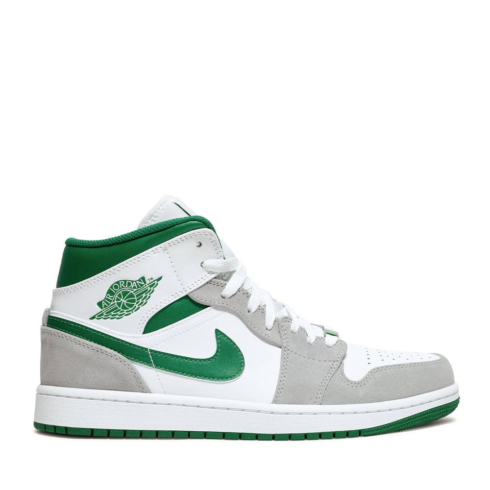 Nike Air Jordan 1 Mid SE Grey Green Sneakers - Men's Basketball Shoes for Casual Wear & Street Style (New Release) - Perfect for Sports, Gym & Everyday Fashion