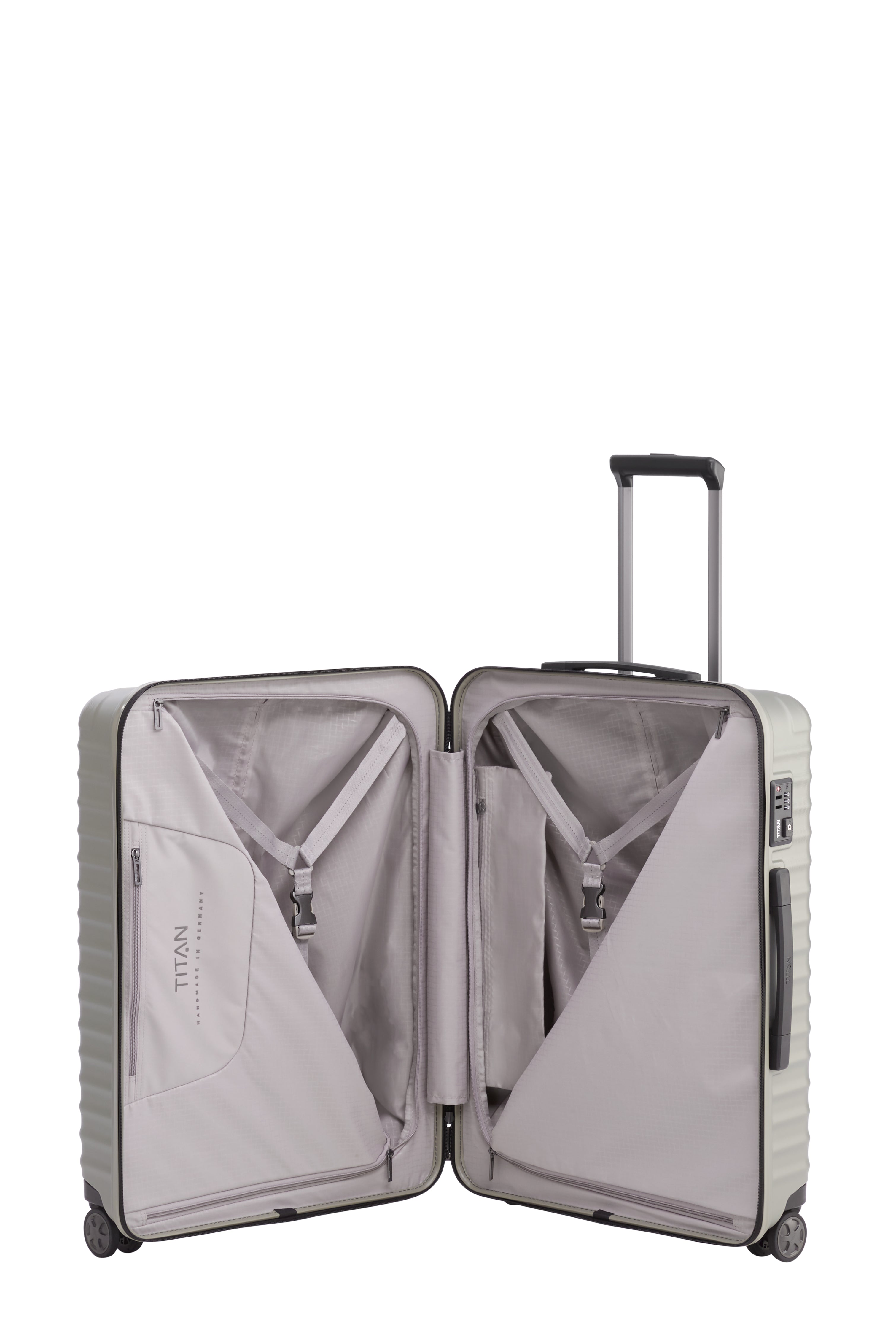 Titan LITRON Trolley M Medium Luggage - Lightweight Expandable Carry-On Suitcase for Travel, Business Trips & Weekend Getaways | Durable Spinner Wheels & TSA Lock