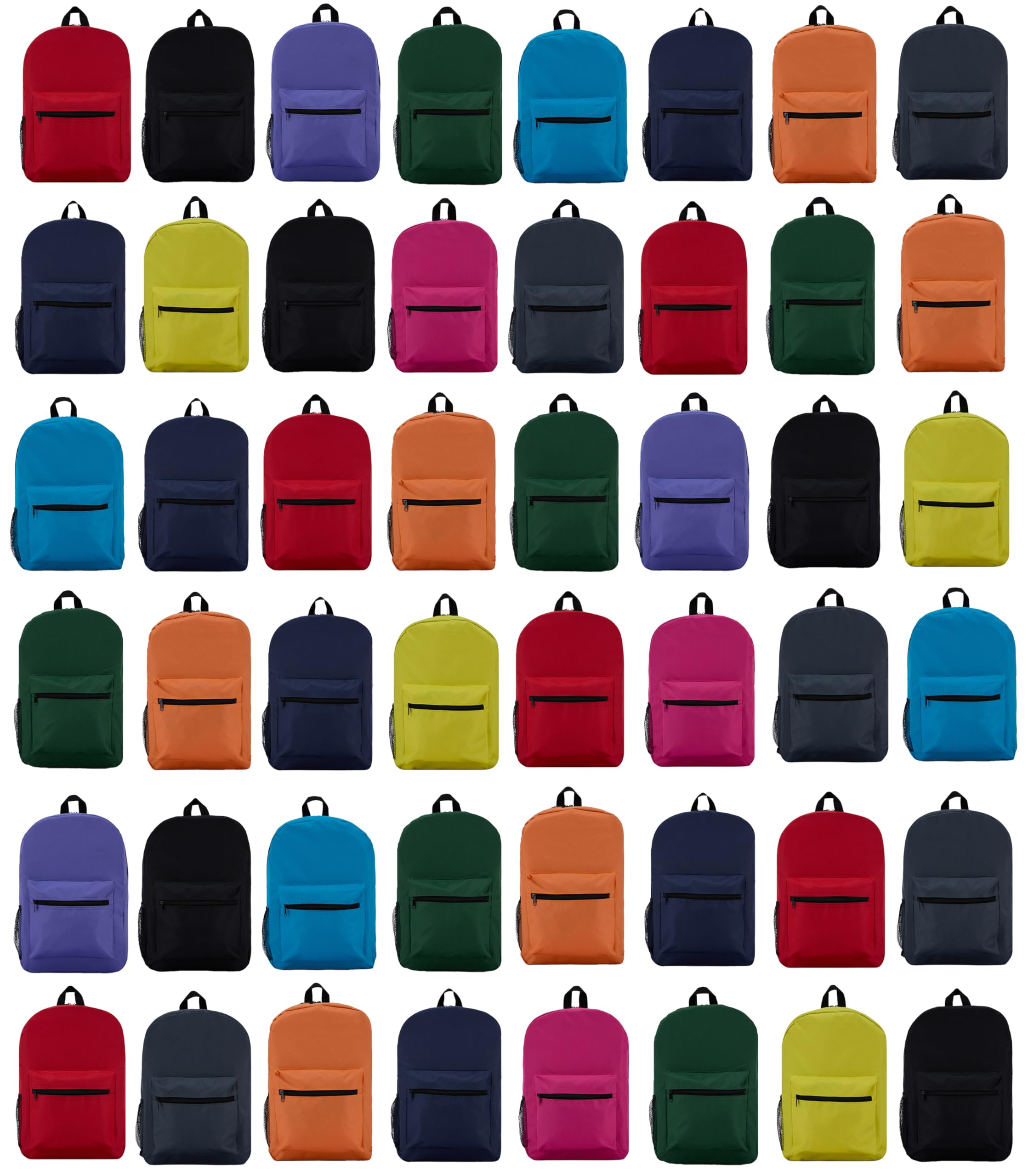 Yacht & Smith 48 Pack 17 Inch Wholesale Kids Backpacks - Water Resistant School Bags for Children | Perfect for Elementary Students, Daycare, and School Supplies Bulk Purchases