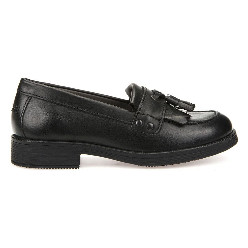 Geox Girls' Comfortable Leather Moccasin Shoes - Soft Sole Slip-On Loafers for School & Play | Perfect for Everyday Wear & Casual Outings