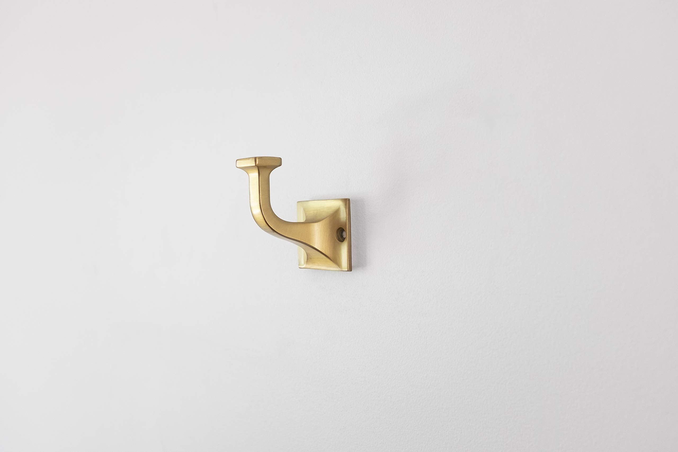 Hickory Hardware Forge Collection Coat Hooks - 10 Pack Brushed Golden Brass Wall Hooks (2-3/4 Inch) for Hanging Coats, Hats, Towels, Robes - Perfect for Entryway, Mudroom, Bathroom & Closet Organization