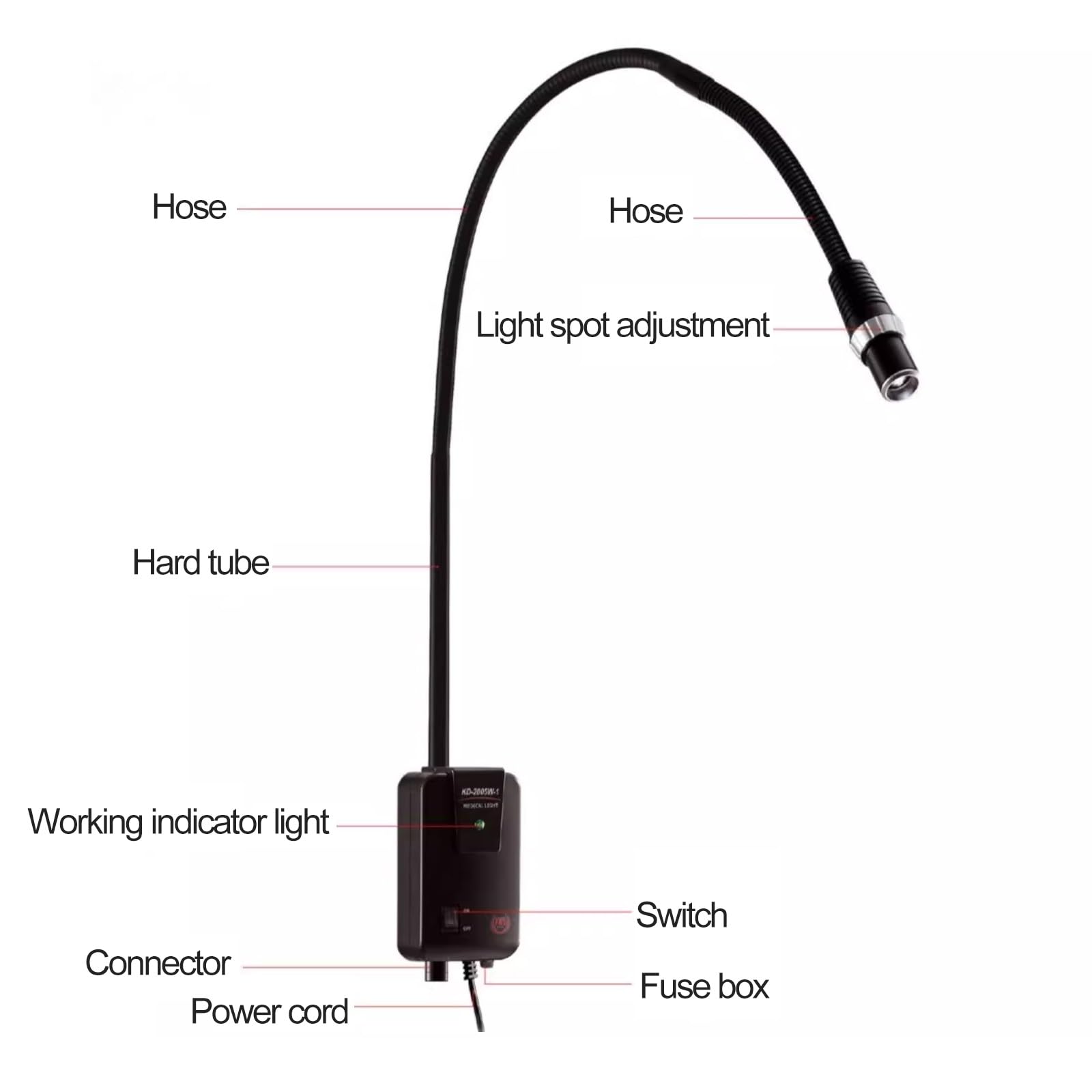 Adjustable LED Medical Exam Light with Desk Clamp - Flexible Gooseneck Design for Gynecology, Stomatology & Outpatient Use - Perfect for Dental, ENT, and Clinical Examination Rooms