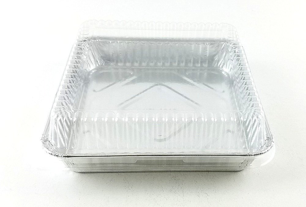 Disposable Square Aluminum Foil Cake Pans with Dome Lids - 500 Pack for Baking, Cooking & Food Storage | Handi-Foil Commercial Grade Baking Pans for Restaurants, Catering & Home Use