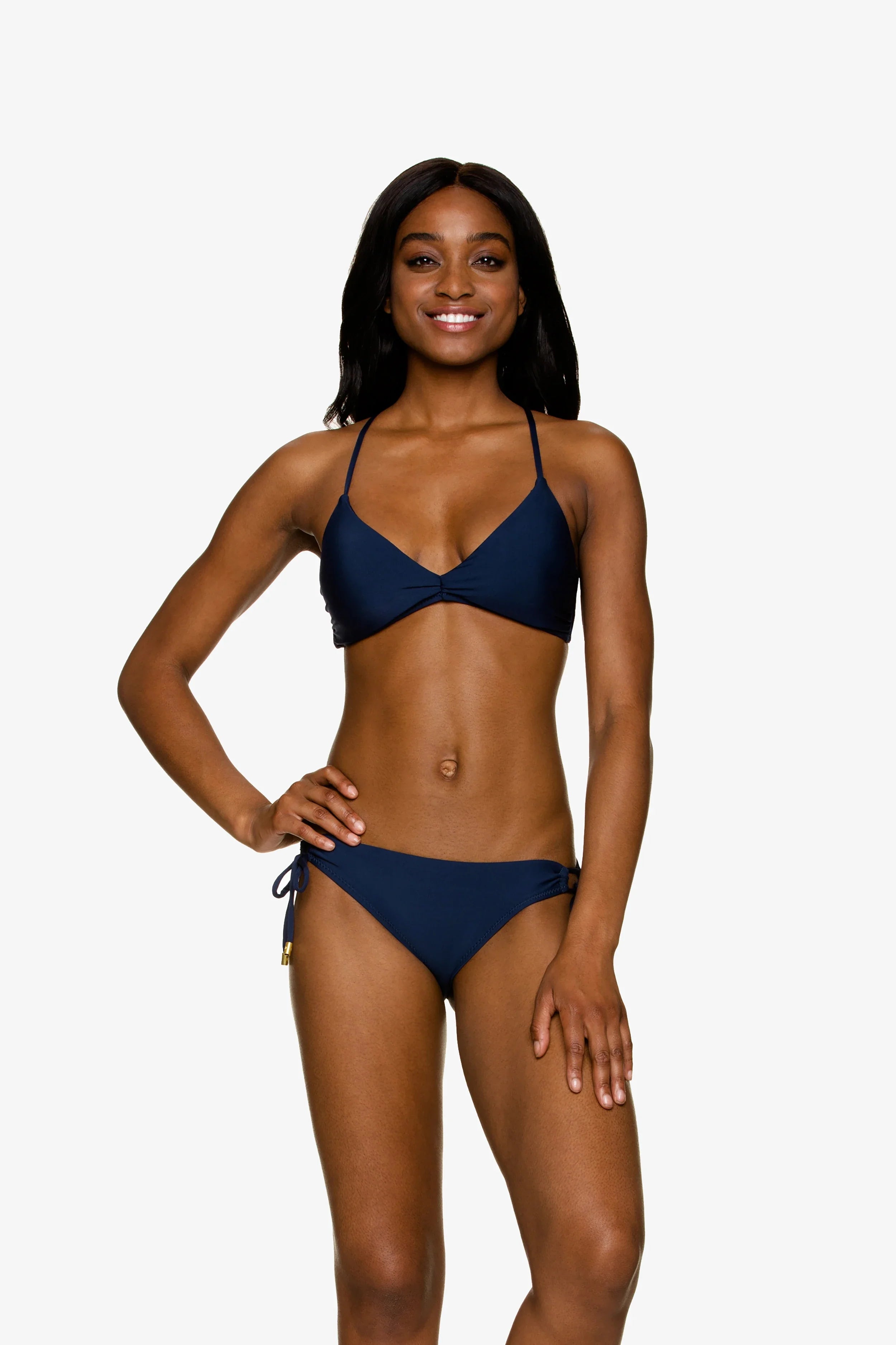 Lace Back Bralette - Comfortable Navy Blue Bralette for Women | Perfect for Yoga, Lounge & Everyday Wear