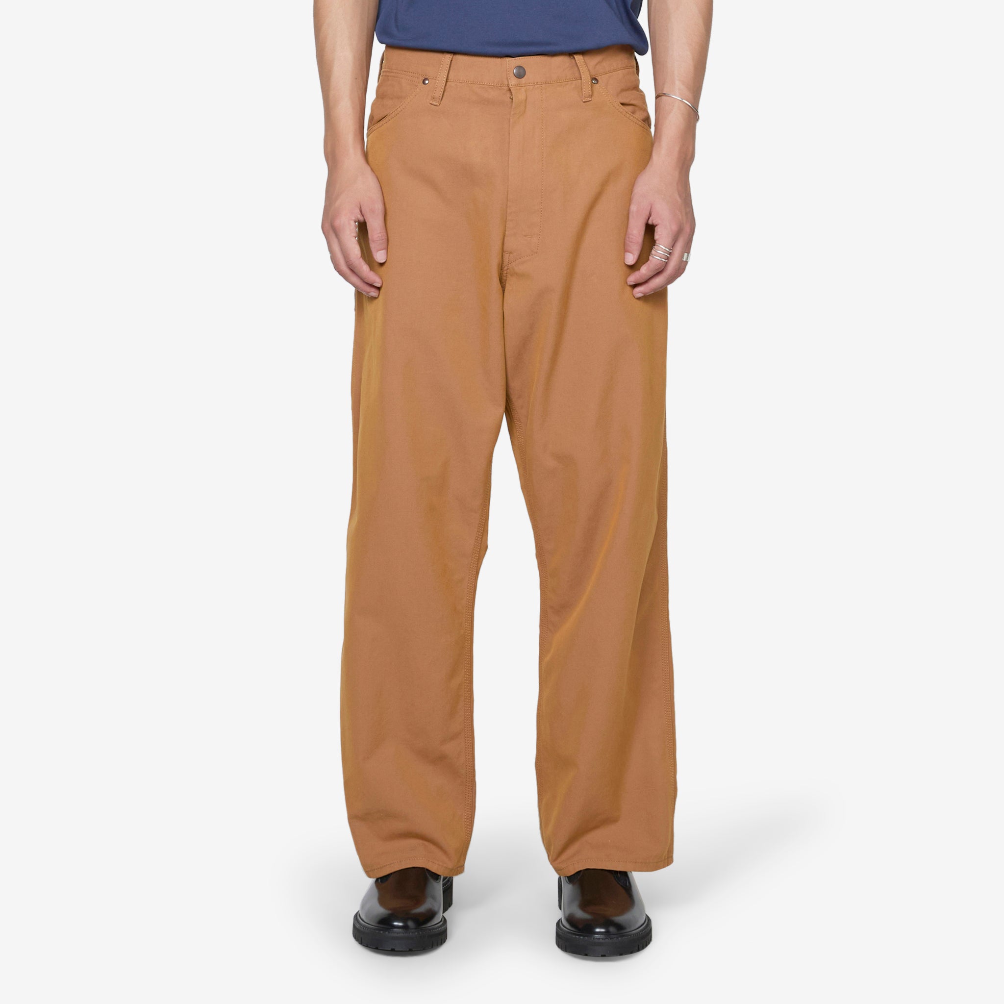 Men's Painter Pants - Durable Chambray Canvas Work Pants in Khaki | Comfortable & Functional for Construction, Painting & DIY Projects