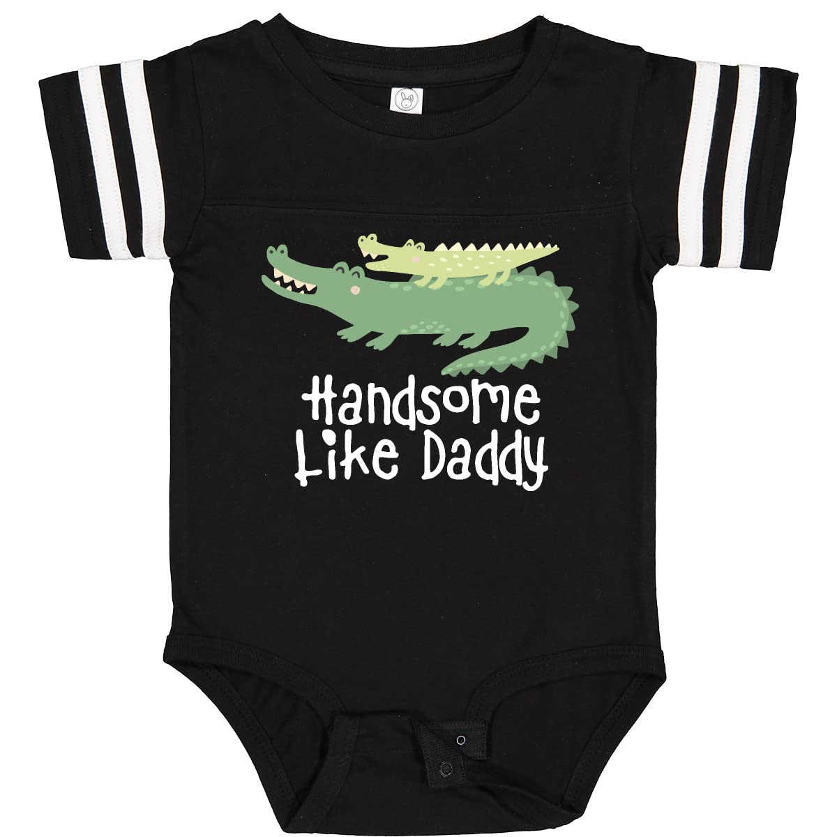 Inktastic Alligator Handsome Like Daddy Baby Boy Bodysuit - Cute Outfit for Newborns, Infants & Toddlers - Perfect for Family Photos, Playdates & Special Occasions