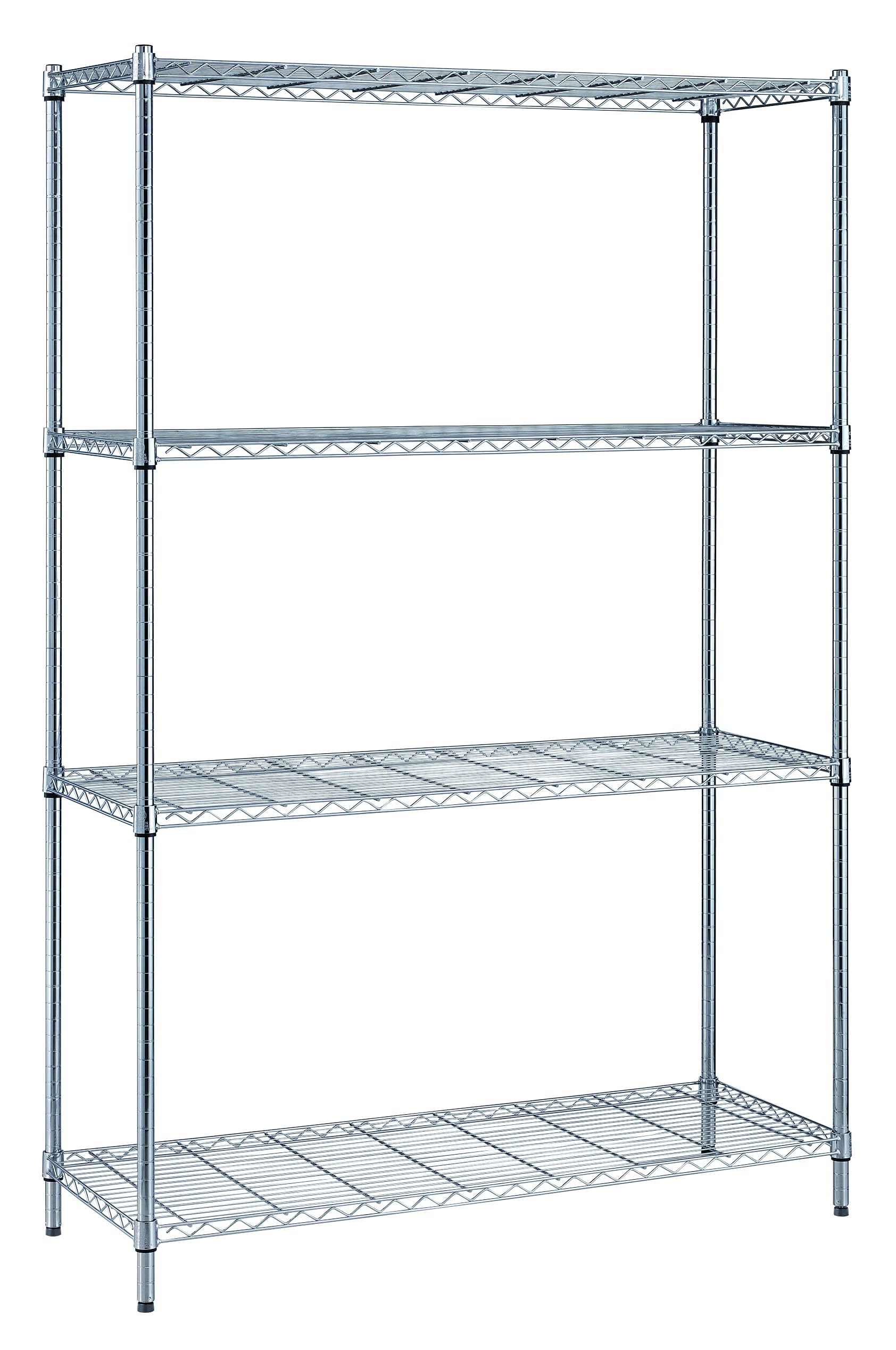 Quantum Storage Systems RWR72-1836LD Adjustable Wire Chrome Shelving Unit - 4 Shelves 72