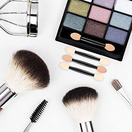 COSLUXE Disposable Double Sided Oval Eyeshadow Brush Sponge Applicators - 10 Pack | Soft Makeup Sponge for Eyeshadow, Eyeliner & Concealer Application | Perfect for Professional Makeup Artists & Home Use