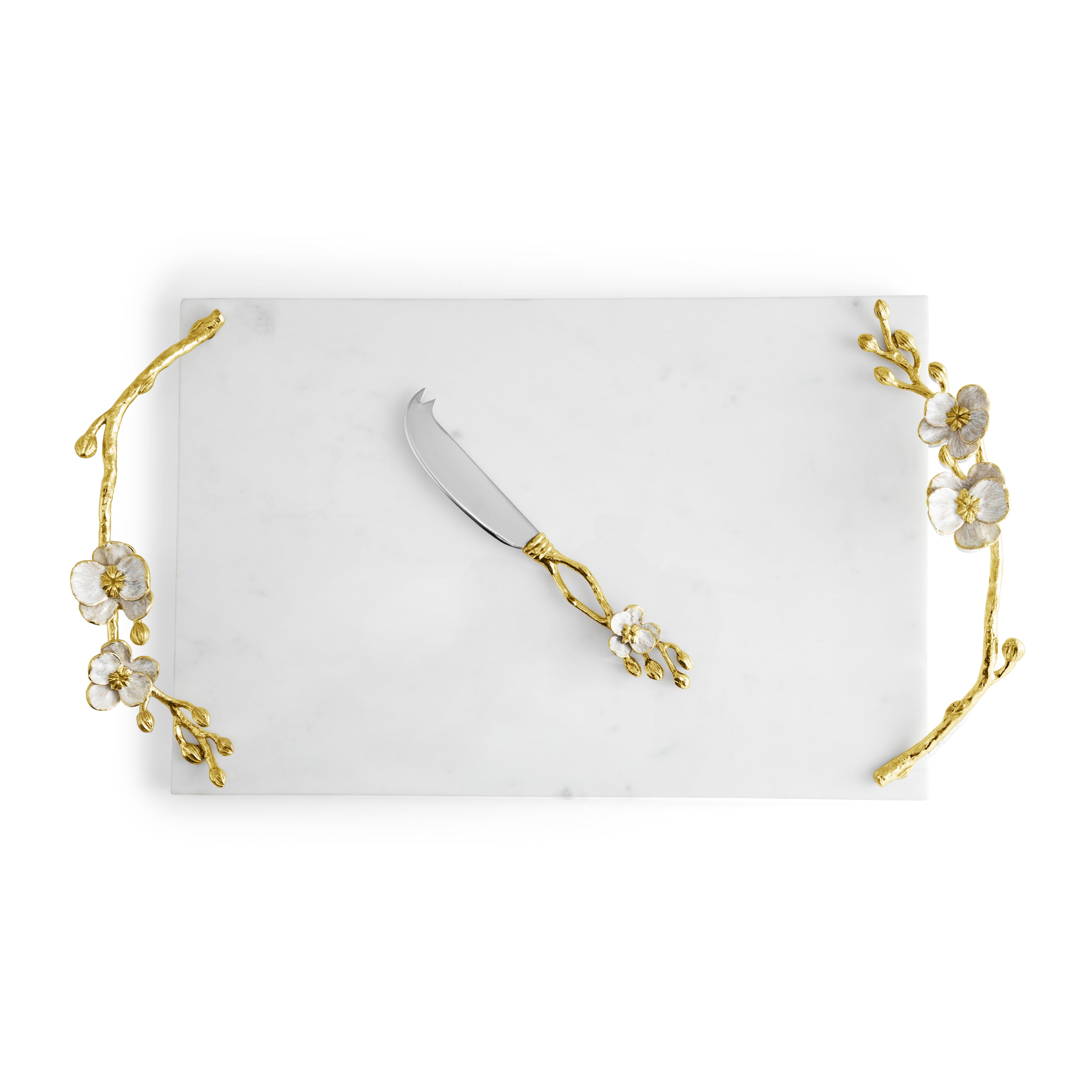 Premium Large Orchid Cheese Board with Knife Set - Perfect for Entertaining, Charcuterie, and Wine Pairing at Home Parties