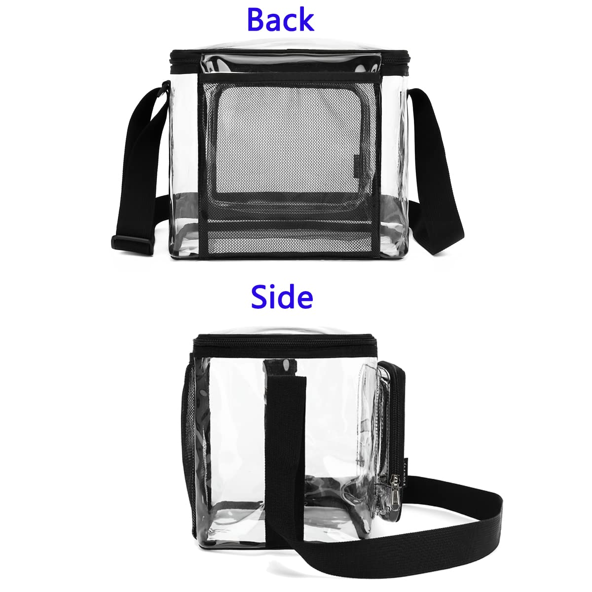 FlowFly Insulated Reusable Lunch Bag for Adults - Large Lunch Box with Adjustable Shoulder Strap, Front Zipper Pocket & Dual Mesh Side Pockets - Perfect for Work, School, Picnics & Outdoor Activities