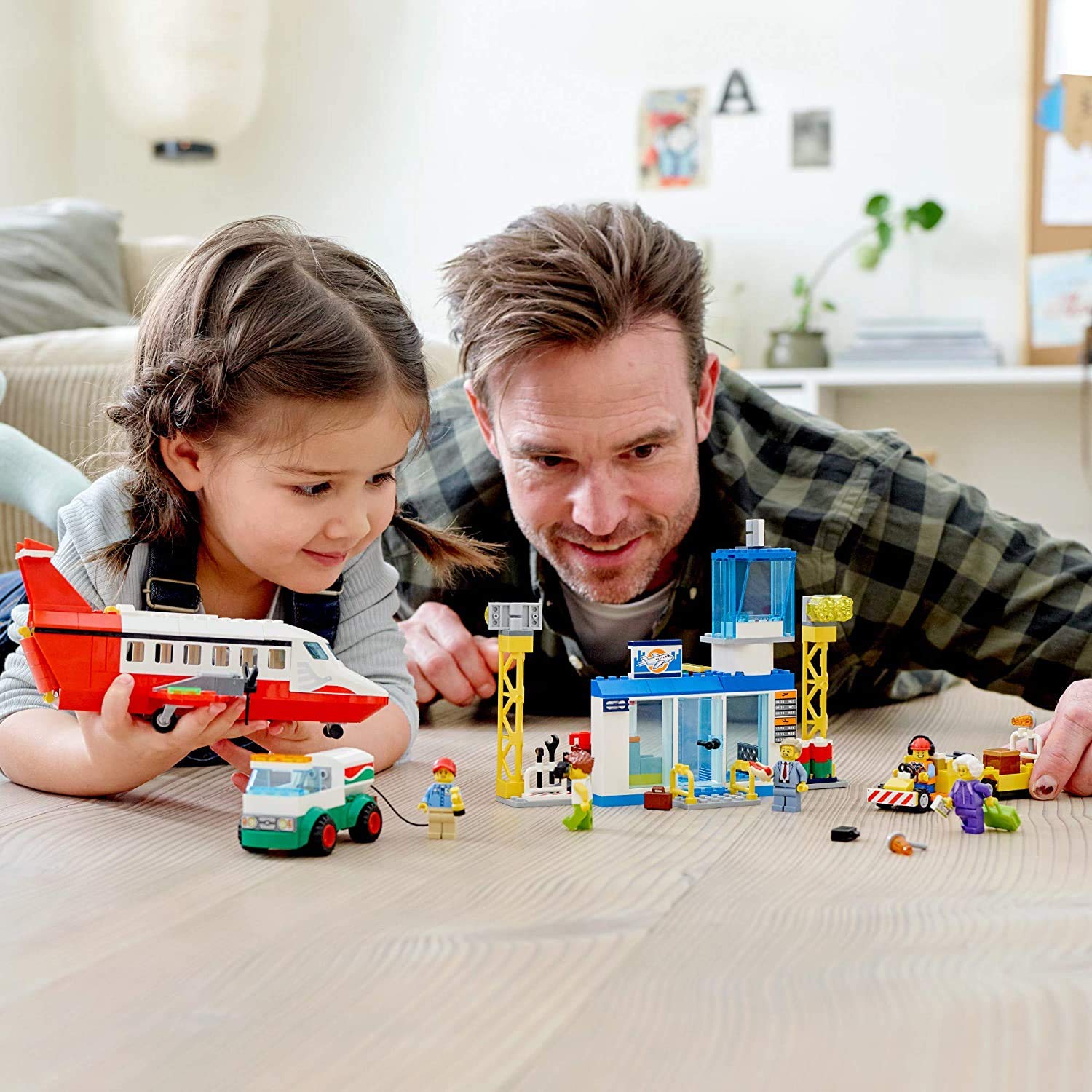 LEGO City Central Airport 60261 Building Set with Passenger Plane, Airport Terminal, Fuel Truck & 6 Minifigures – 286 Piece Construction Toy for Kids | Creative Play, Birthday Gift & STEM Learning Activity