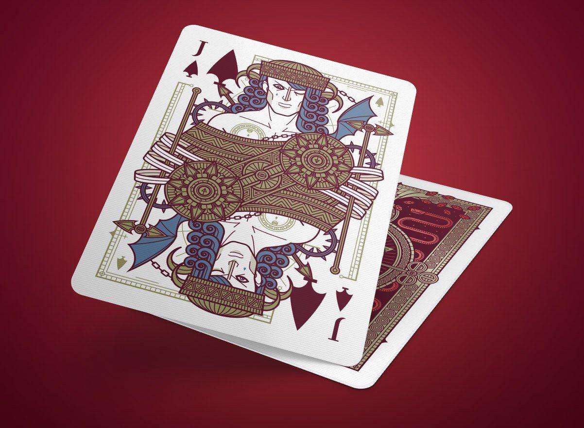 Premium SINS Red Corpus Playing Cards - Elegant Deck for Poker, Blackjack, Magic Tricks & Game Nights - Perfect for Parties, Casino Nights & Collectors